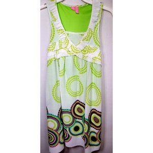 Hype Dress Girl's Green/Multi-Color Circular Designs Dress Size 16